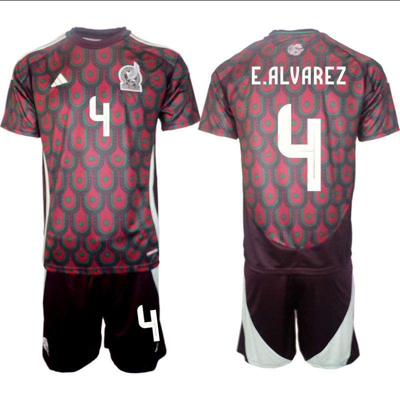 Men 2024-2025 Season Mexico home red 4 Soccer Jersey